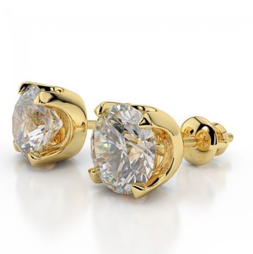Daily Wear Real Diamond Solitaire Earrings Manufacturer