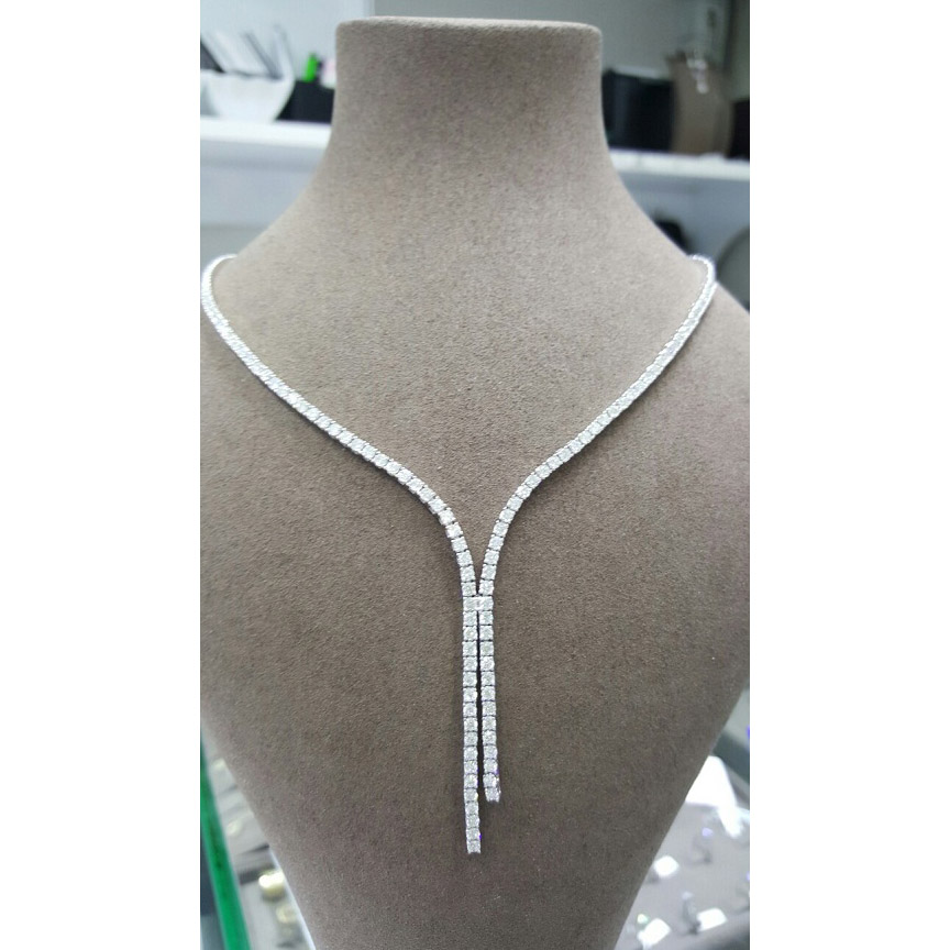 Diamonds Studded 18 Kt White Gold Diamond Necklace supplier