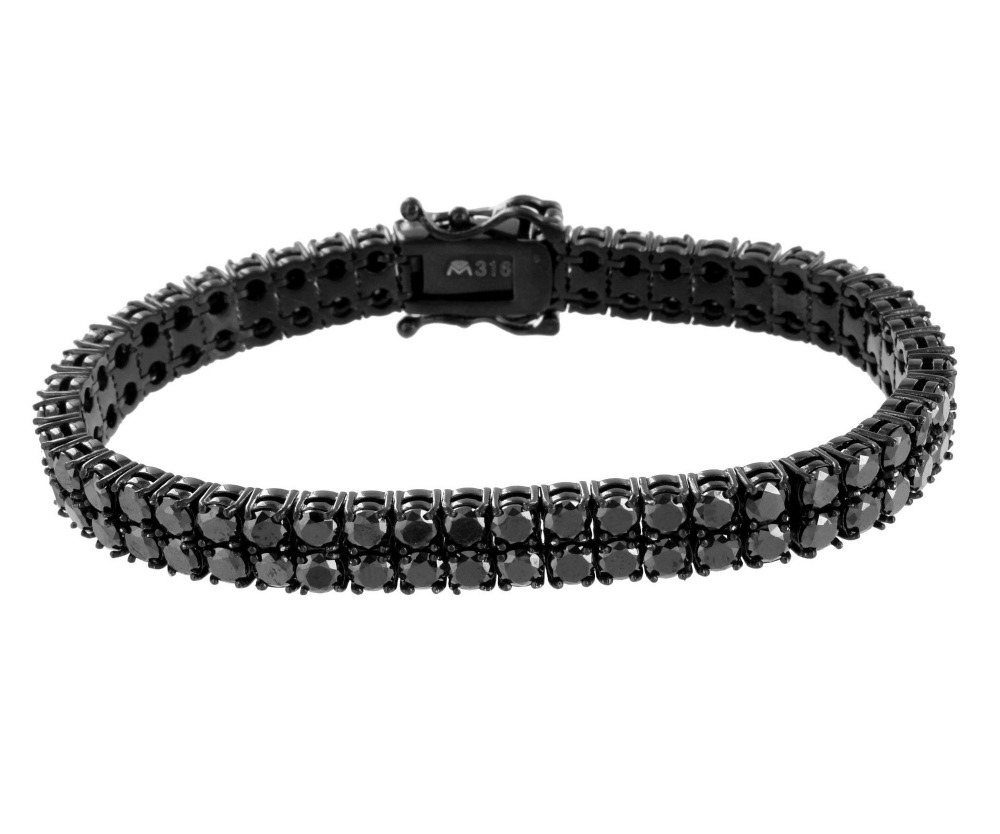 18 Kt Black Gold Tennis Bracelet exporter
