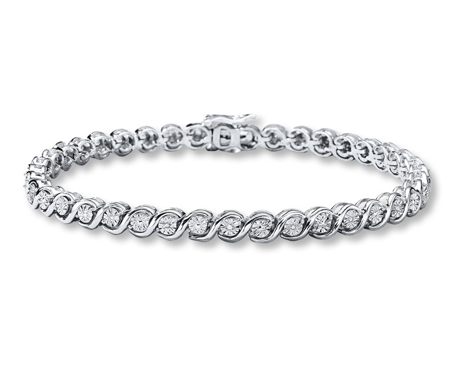 18 Kt White Gold Tennis Bracelet exporter