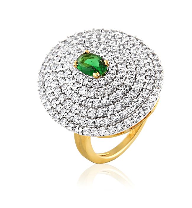 14 Kt Yellow Gold Gemstone Ring Exporter