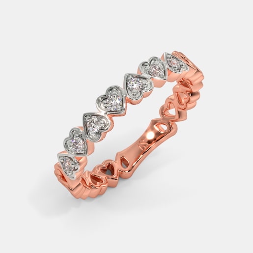 18 Kt Rose Gold Diamond Ring Exporter