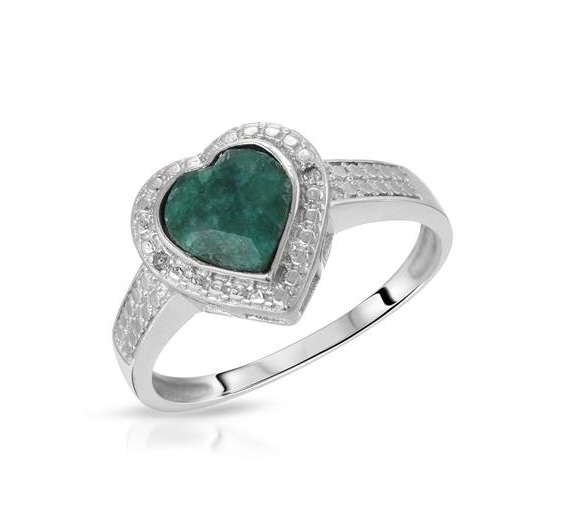 14 Kt White Gold Gemstone Ring manufacturer