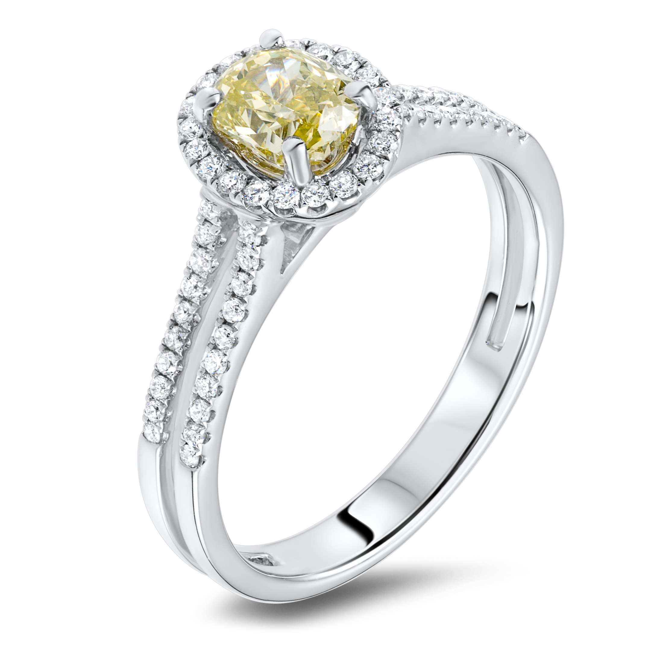 18 Kt White Gold Gemstone Ring manufacturer