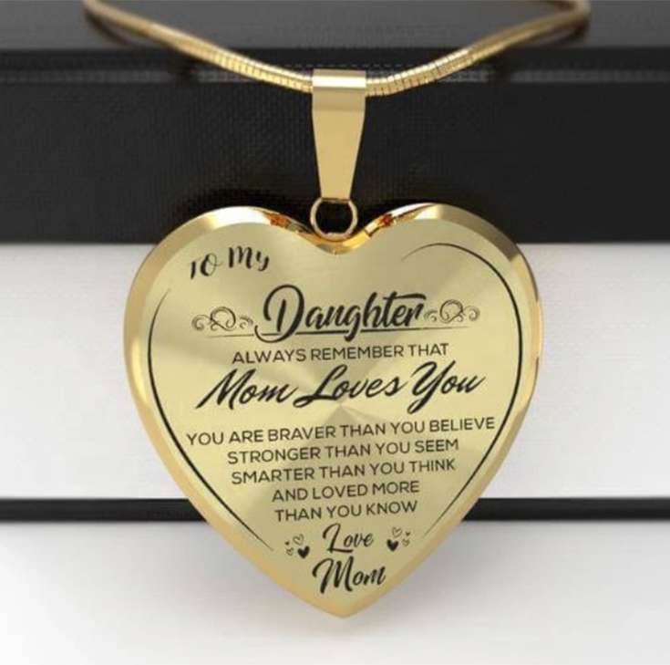 daughter loves mom heart necklace Exporter