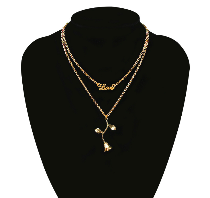 Multi-layer heart-shaped pendant necklace Exporter