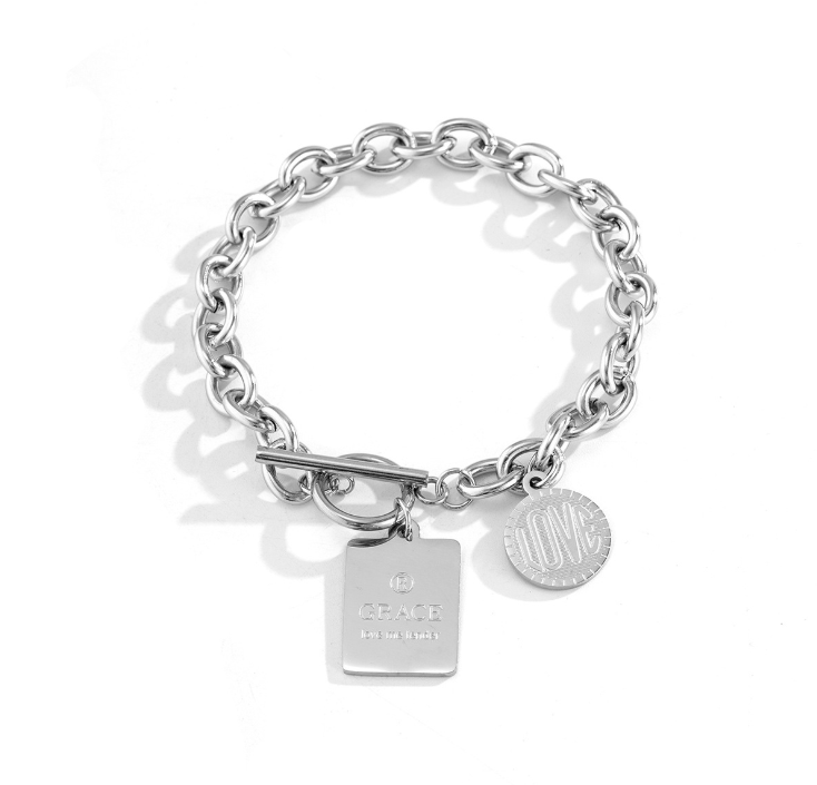 Copper color retro smile bracelet Exporter