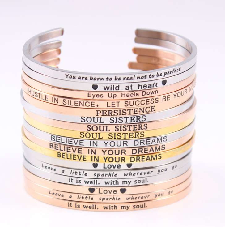 Stainless steel rose gold soul lovers bracelet  Supplier