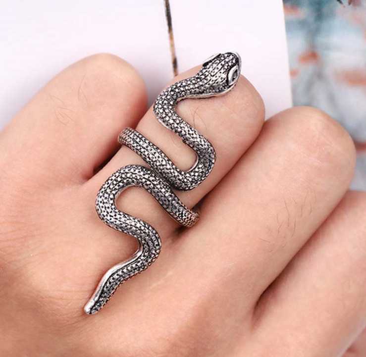 Retro snake punk style ring Supplier