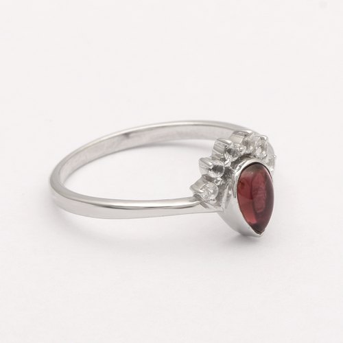 Wholesaler Princess Crown Design Pink Tourmaline Solitaire Art Deco Ring Gifts