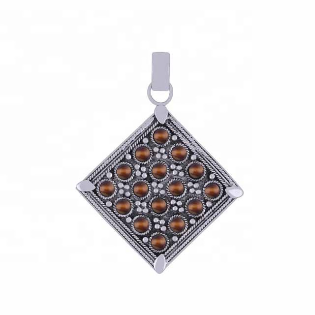 Tiger eye pendant 925 sterling silver pendants supplier