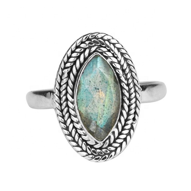labradorite gemstone 925 silver ring supplier
