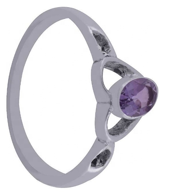 Wholesale pure 925 silver amethyst gemstone ring 925 solid handmade ring