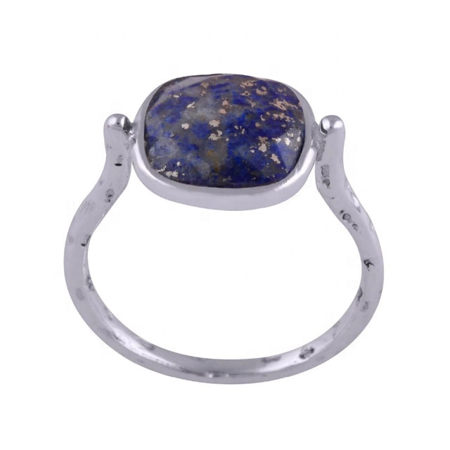 Wholesale New design 925 pure silver ring lapis gemstone jewelry