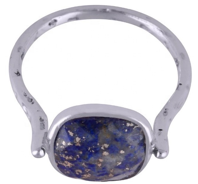 Wholesale New design 925 pure silver ring lapis gemstone jewelry