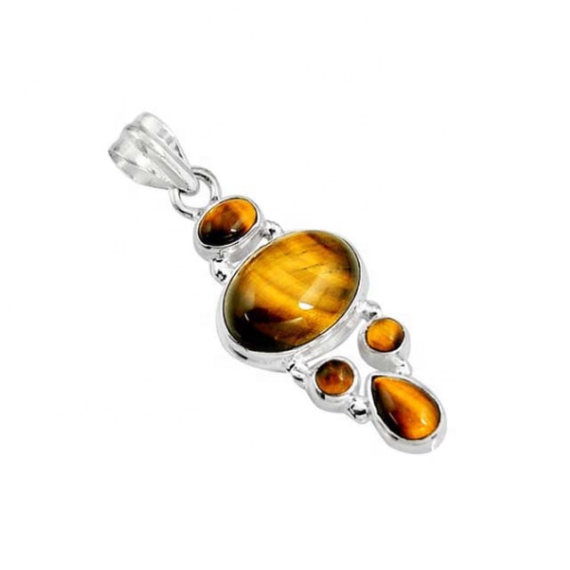 Wholesale awesome handmade brown tiger eye pendant