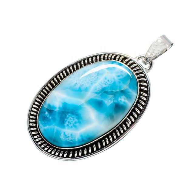 Handmade Larimar Wholesale 925 Sterling Silver Pendant Exporter