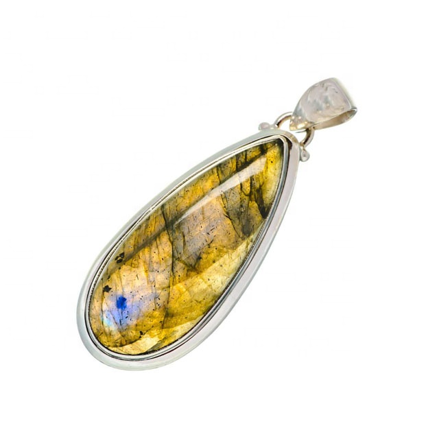 Wholesale Customized Design labradorite gemstone 925 silver Pendant
