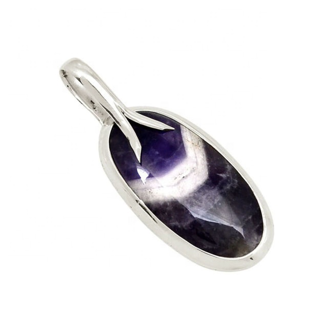 Wholesale New Hot 925 silver amethyst lace agate gemstone pendant