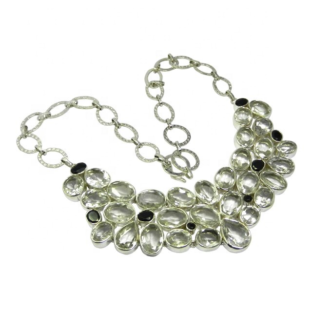 Wholesale New designed multi gemstone necklace handmade jewelry