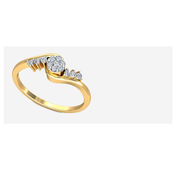 925 Sterling Silver Yellow Gold With Diamond Designer Ring Supplier