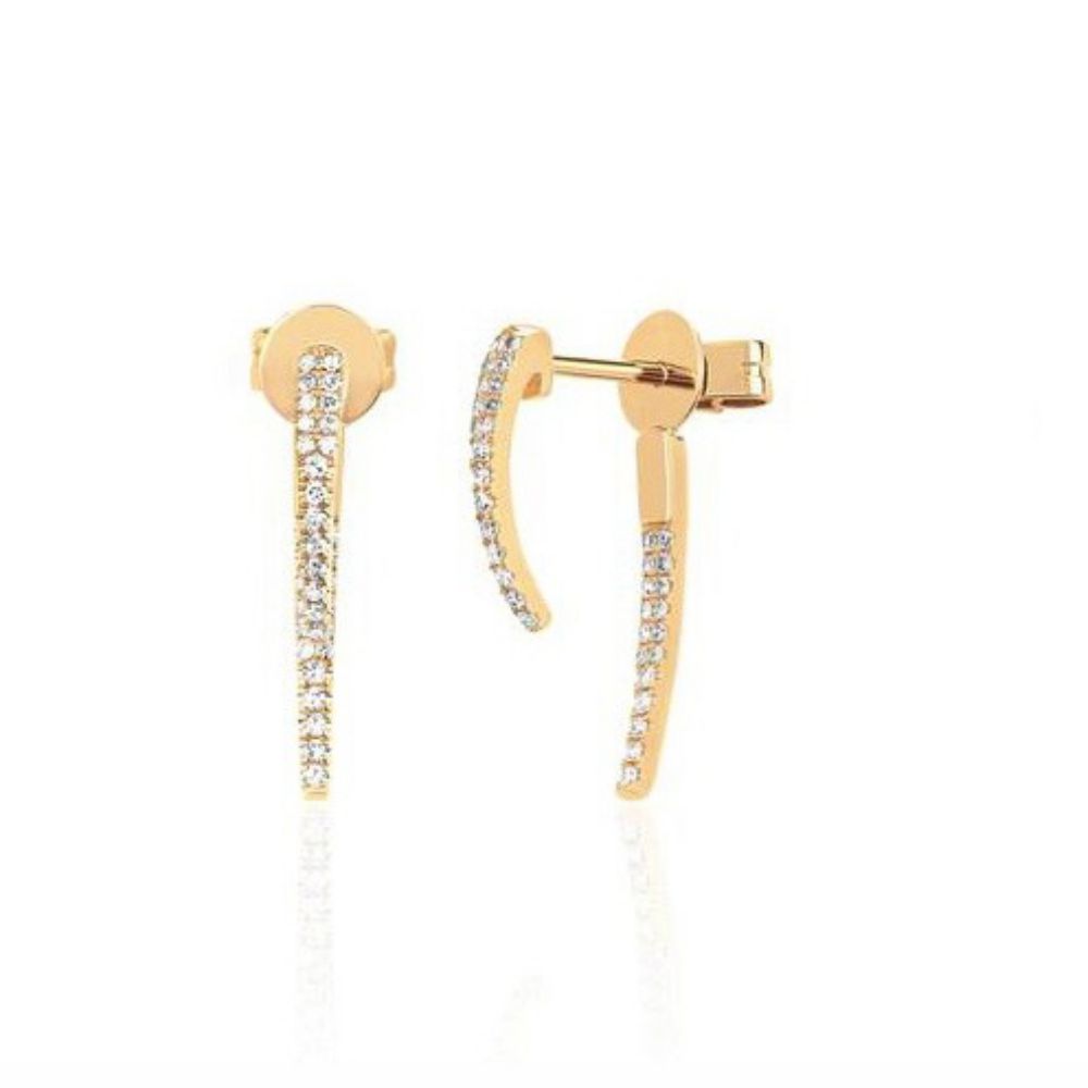 925 Sterling silver Over Gold vermeil Tunnel Jacket Earrings Manufacturer