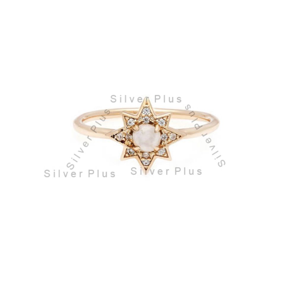 Solid 925 Sterling silver Over Gold Vermeil Delicate star ring Manufacturer