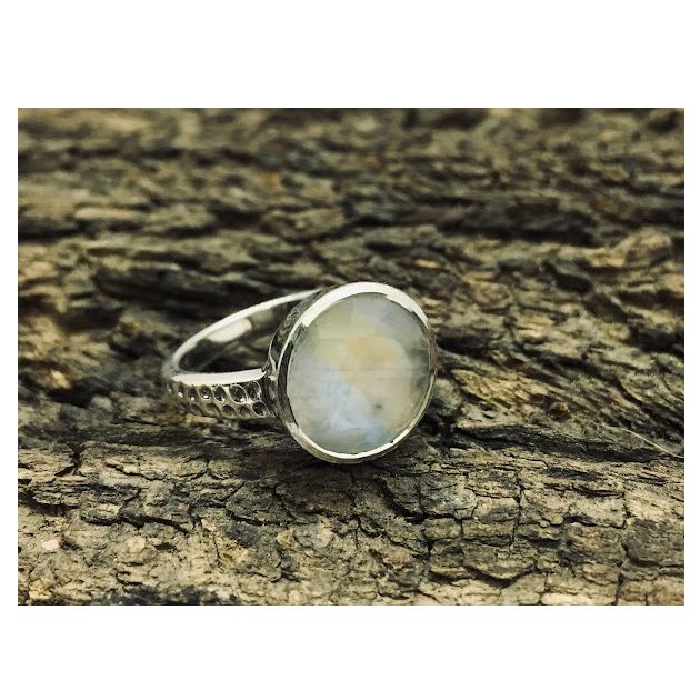Hand Made 925 Sterling Silver Rainbow moonstone Ring Exporter