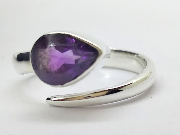925 Sterling Silver Amethyst Gemstone Ring Exporter