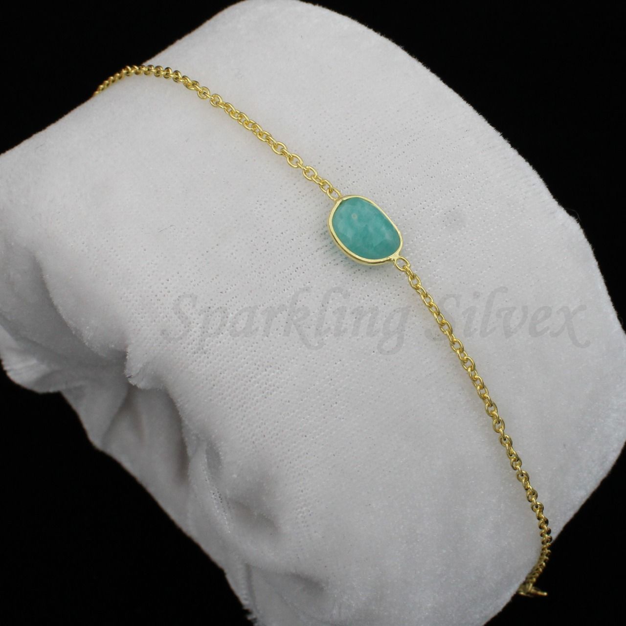 925 sterling silver Semi Precious Slice organic Shape Bracelet  Manufacturer