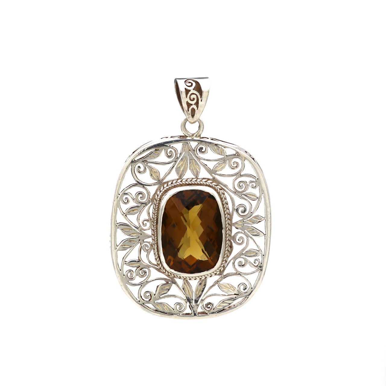 Wholesale Artistic Hand cutting Beer Quartz Natural Gemstone Octagon Cushion