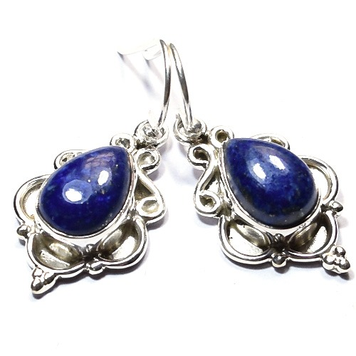 Earrings 925 sterling silver blue lapis lazuli drop earrings for women Exporter