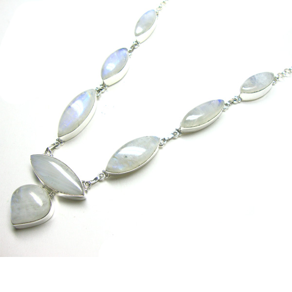 Natural Stone Jewelry 925 Silver Necklace Exporter