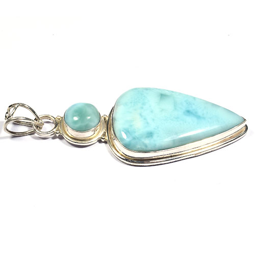Pure silver teardrop natural gemstone handmade jewelry pendant Exporter