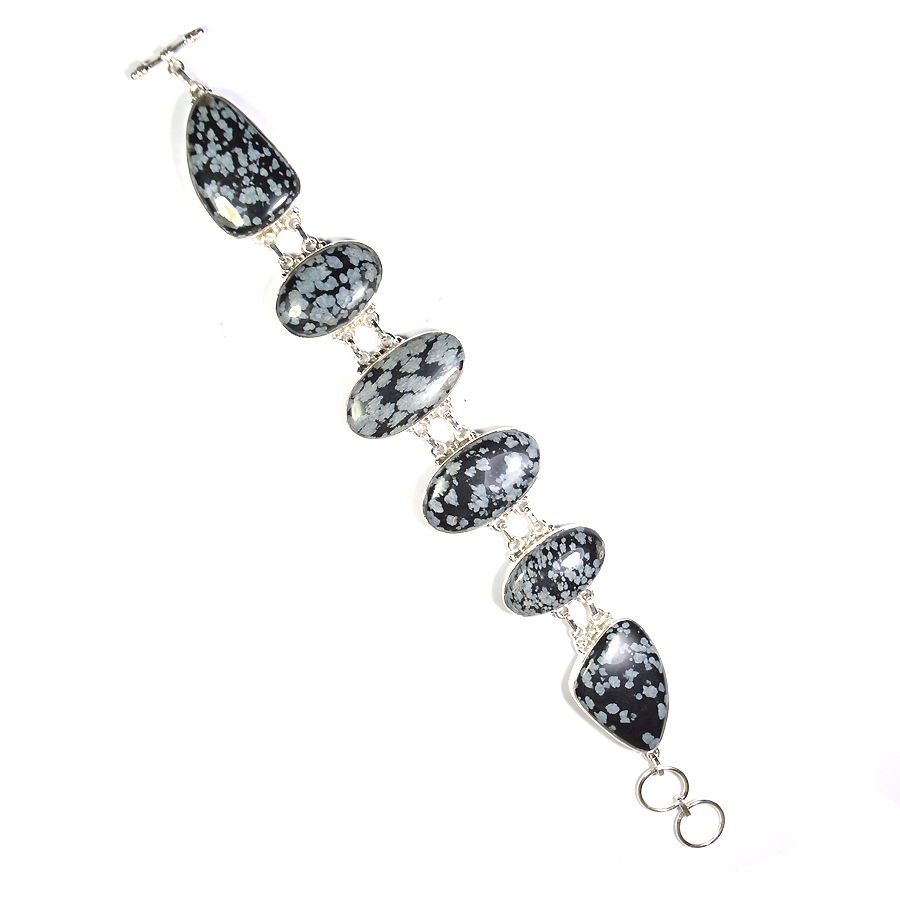 Snow Flake Obsidian Gemstone Bracelets Exporter
