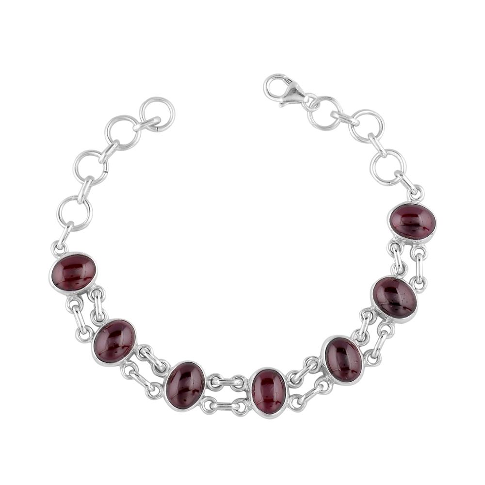 Pearl Jewelry Garnet Jewelry 925 Silver Bracelet Exporter