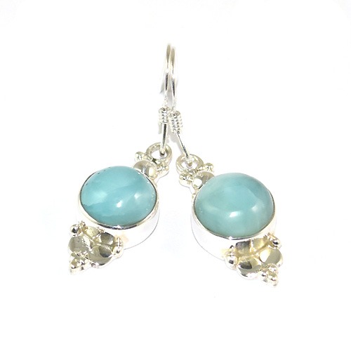 Earrings Authentic Silver Blue Larimar Drop Earrings Jewelry Manufacturer