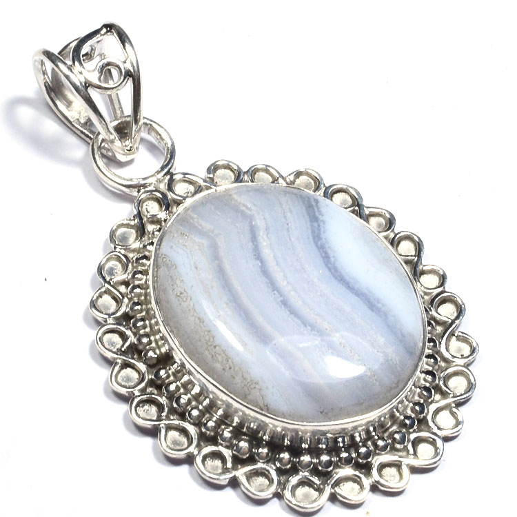 Blue lace agate jewelry pendant Supplier