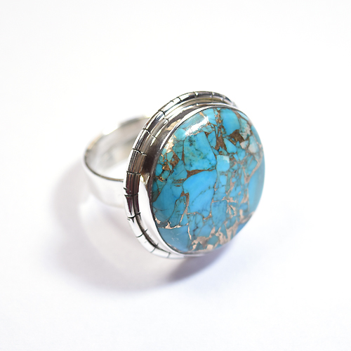 Blue Copper Turquoise Rings Supplier