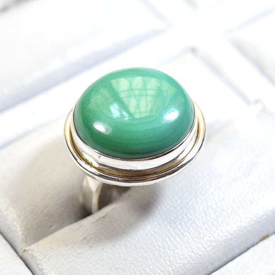 Wholesale Sterling Silver Rings Malachite Stone