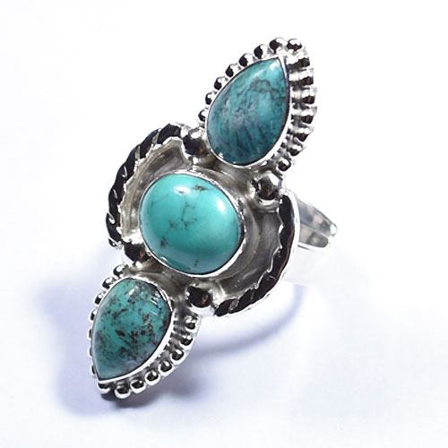 Blue tibet turquoise Indian ring Supplier