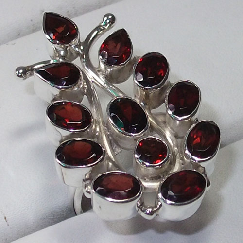 Garnet Ring 925 Silver Jewelry Stone Rings Handmade Jewelry Supplier