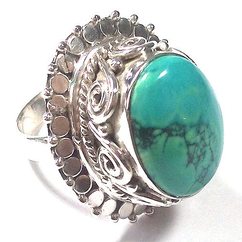 Natural Tibetan Turquoise 925 Sterling Silver Jewelry Supplier
