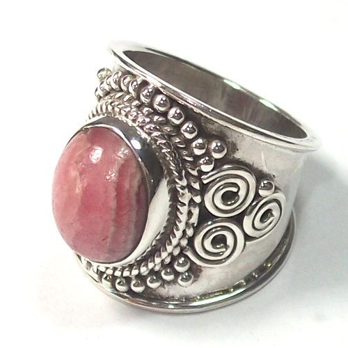 Wholesale jewelry with rhodochrosite gemstone ring