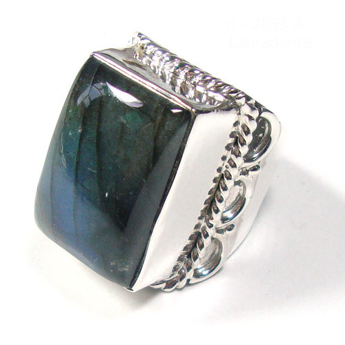 925 Sterling Silver Rainbow Moonstone Ring Exporter