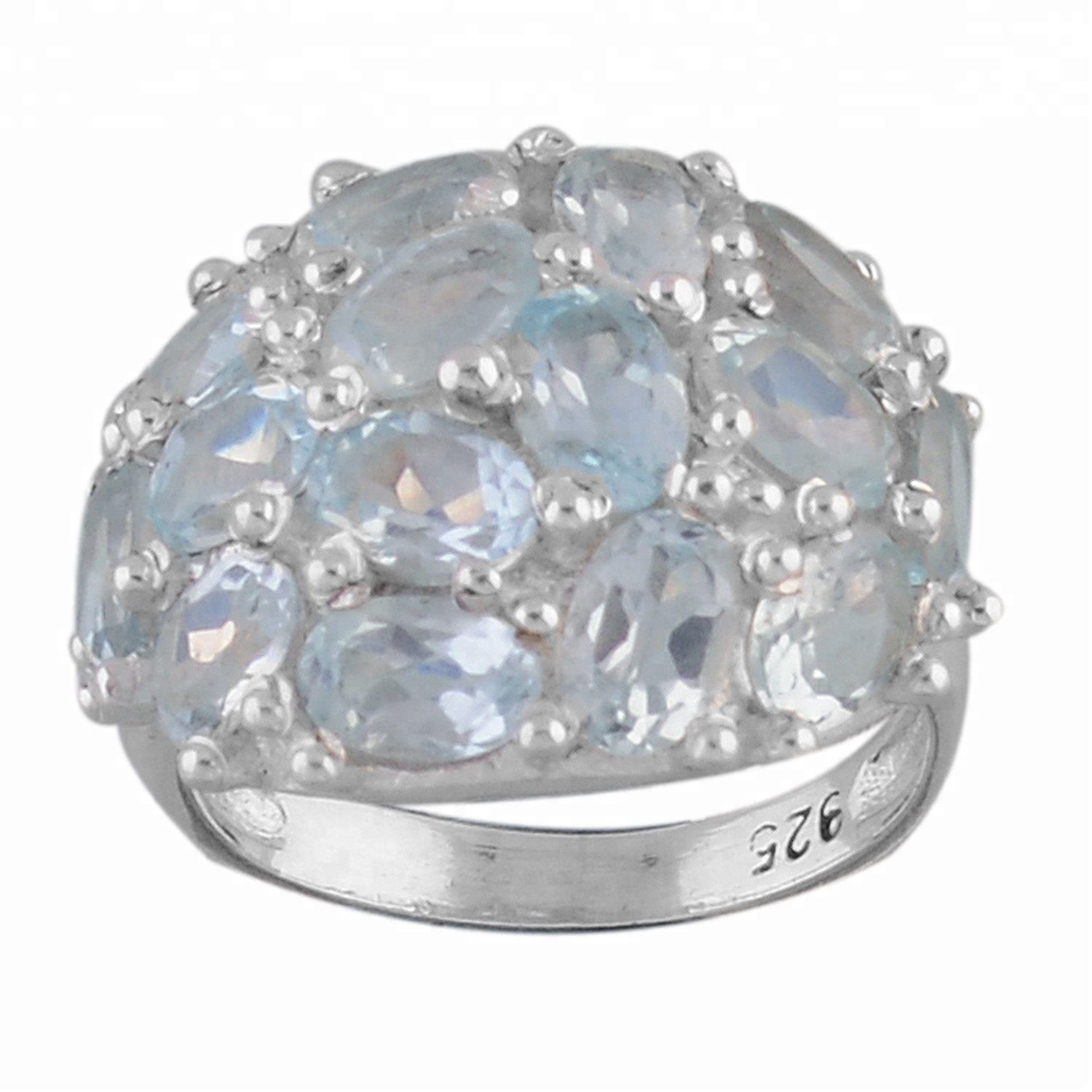 Wholesale Blue Topaz Sterling Silver Ring
