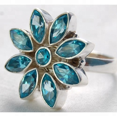 Wholesale Blue Topaz Sterling Silver Ring