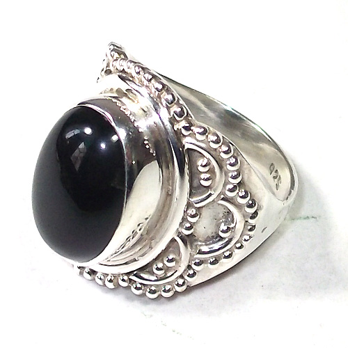 925 Sterling Silver Handmade Black Onyx Ring Exporter
