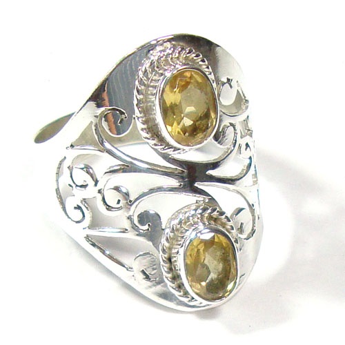 Silver Ring Citrine Ring 925 Silver Ring Supplier
