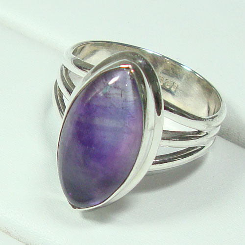 Sterling Silver Amethyst Ring Purple Stone Ring Manufacturer
